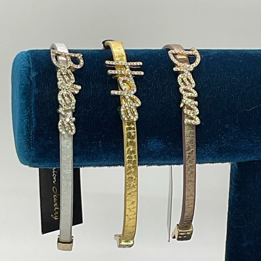 Traci Lynn Gold and Silver Tone Inspirational Bracelets
